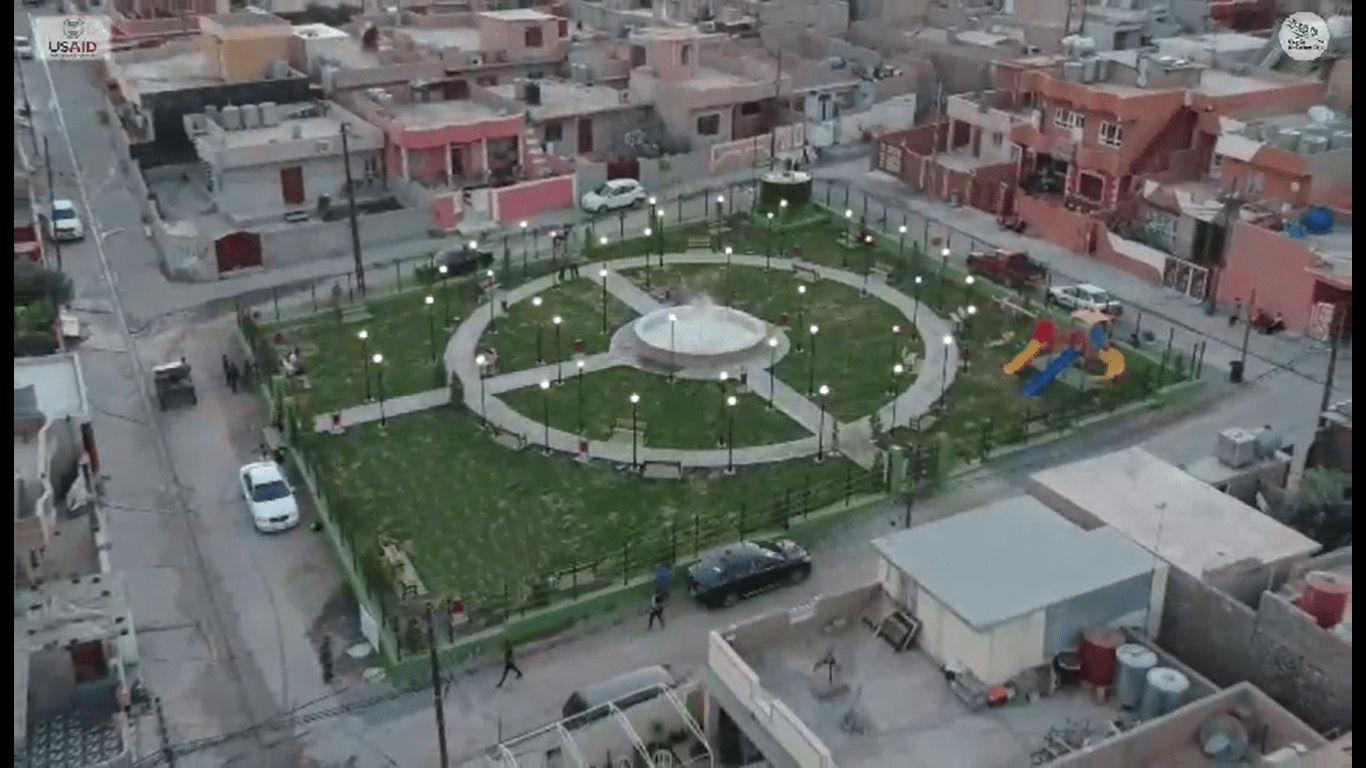 With support from USAID/ICRI, Ghazin Al Zaiton rehabilitated Al-Jabel public park in central Bashiqa.